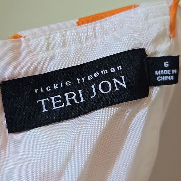 Rickie Freeman Teri Jon Polka Dot Ruched Mini Dress Ruffle Sweetheart 80s 90s - Picture 11 of 13